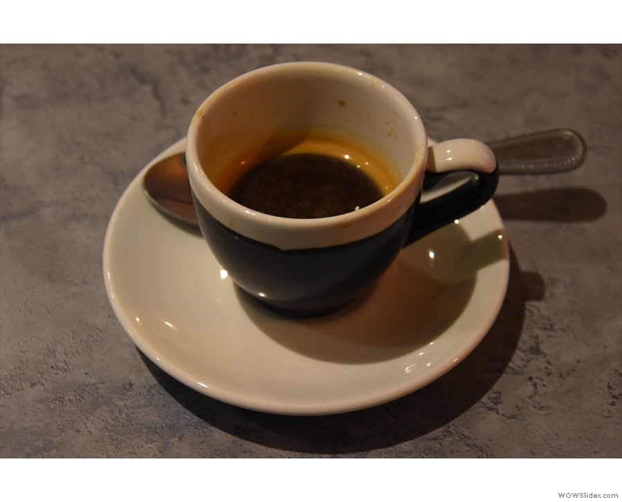 The espresso, meanwhile, was well balanced, but with a pleasing touch of acidity.