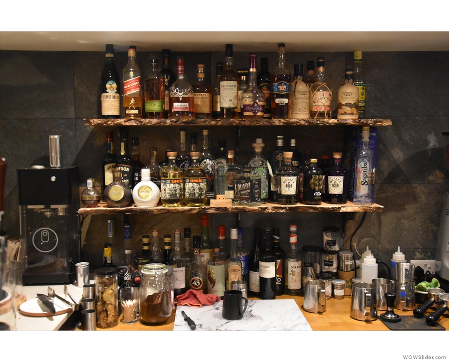 Yes, that's right. There's a fully-stocked bar behind the counter.