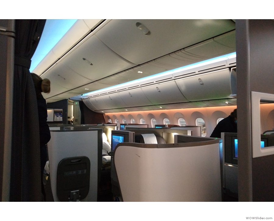 My view, looking into the Club World cabin for maximum seat envy.