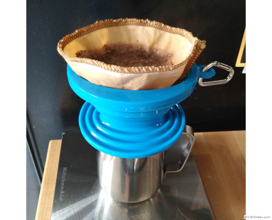 And, of course, I made a few brews with my collapsible travelling coffee filter.