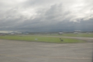 ... all the rain was now falling. Check out the runway where another aircraft was landing.
