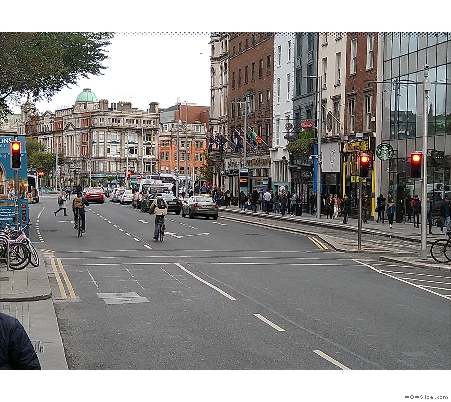... mixing with bikes, pedestrians and cars.