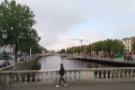 ... before crossing the river on the O'Connell Bridge, very much the heart of Dublin.