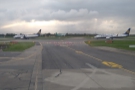 From the terminals, it's a one-minute taxi to the runway where this Aer Lingus flight was...
