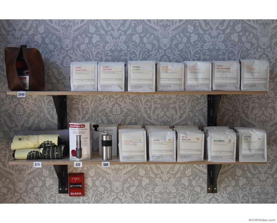 You can buy a range of Speckled Ax coffee, plus some coffee kit as well.