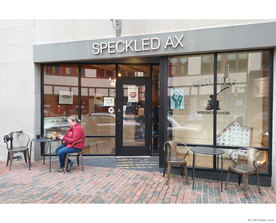 Next stop was Speckled Ax (photo from November last year) to buy some coffee...