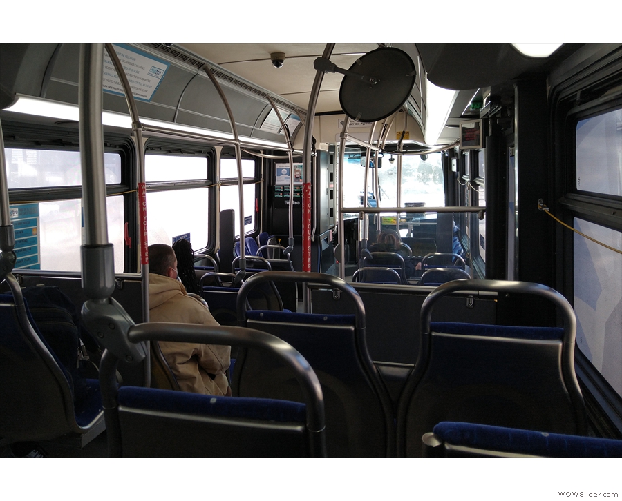 Safely on board and in the warm. I like Portland's buses. I particularly...