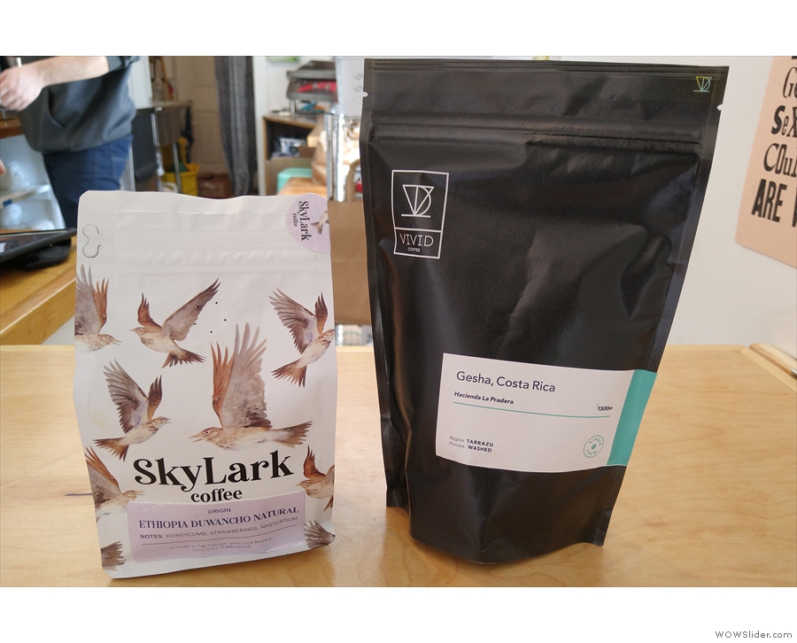 I also had a gift of coffee (from SkyLark), receiving a bag of Vivid in return. Thanks Andy!