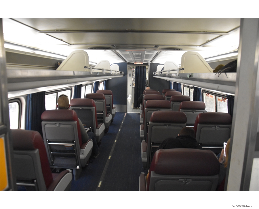 And here's business class, seen from the back of the carriage. It's really very small.