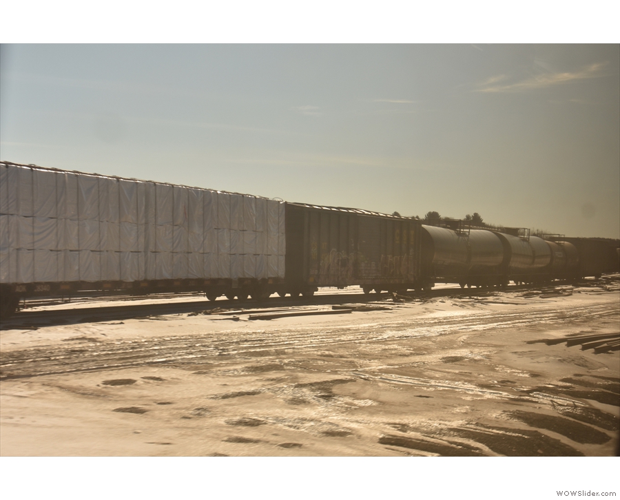 As well as locomotives, there is plenty of freight.