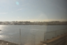 The Downeaster, however, curves off to the right and heads across the Fore River.