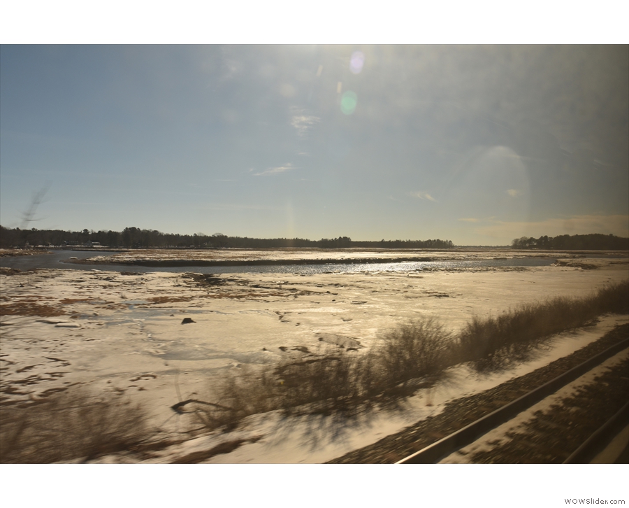 The section of the line just south of Portland is the only one where the Downeaster runs...