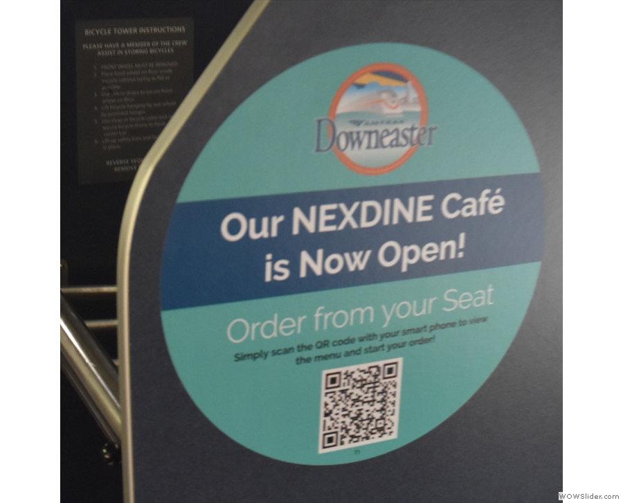 We didn't need to visit to the café car in person by the way; we could have ordered online.