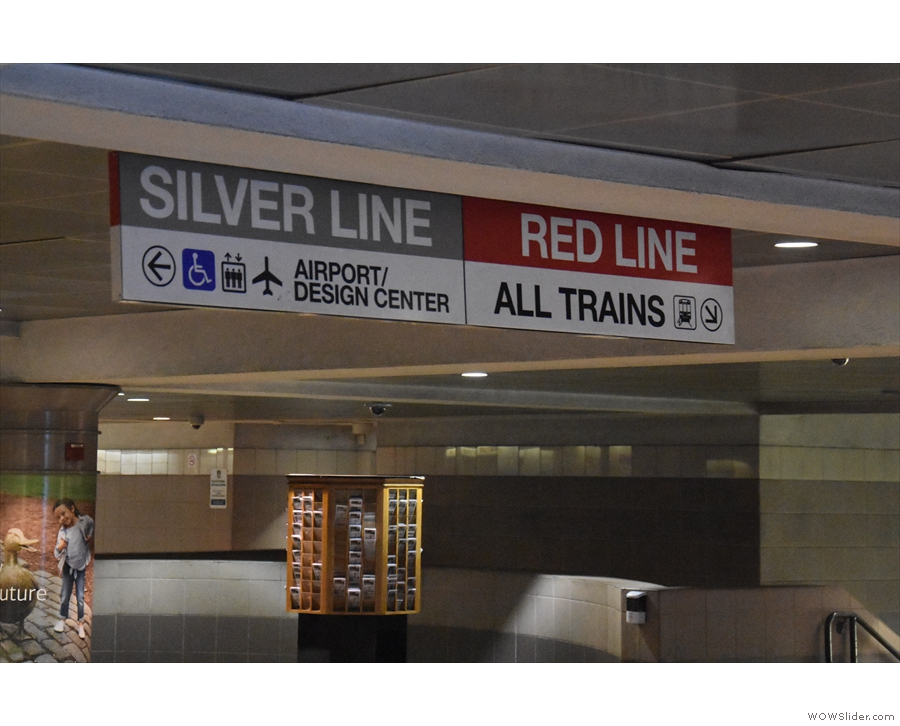 Once through, head for the Silver Line, not the Red Line, which is the subway.