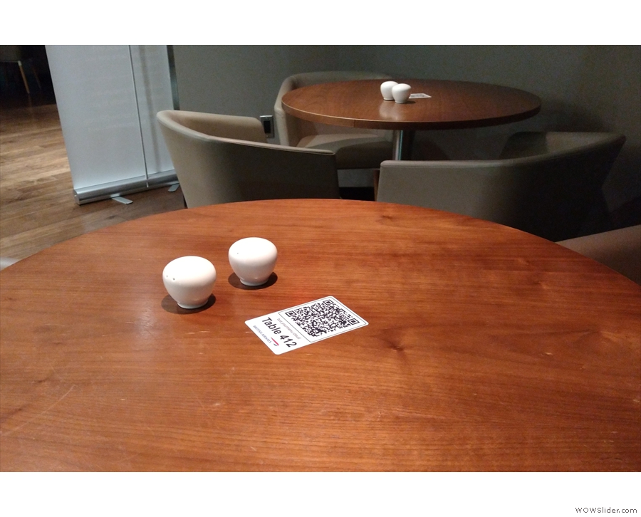 I decided to scan the QR Code on the table and order online.