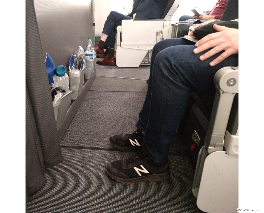 I also enjoy the extra legroom. This might give you a better idea of how much there is.