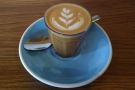 To my surprise, a cortado turned up. The barista had just dialled in the second espresso...