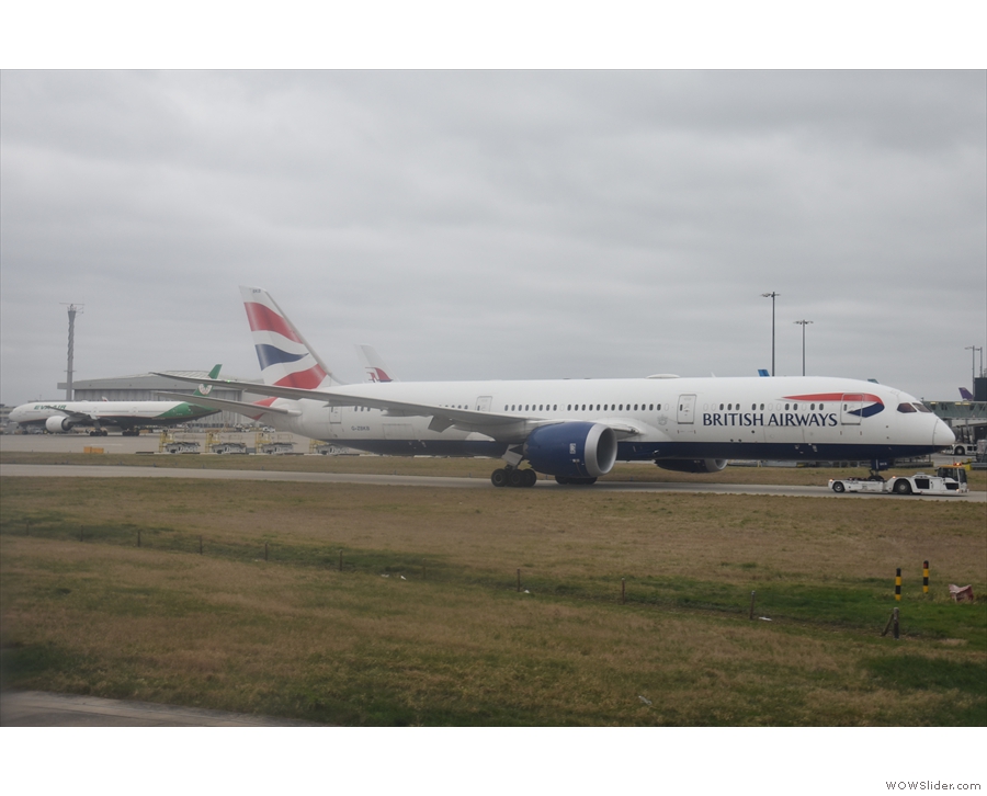 Oh look! Another British Airways plane getting a tow (a 787-9 this time).