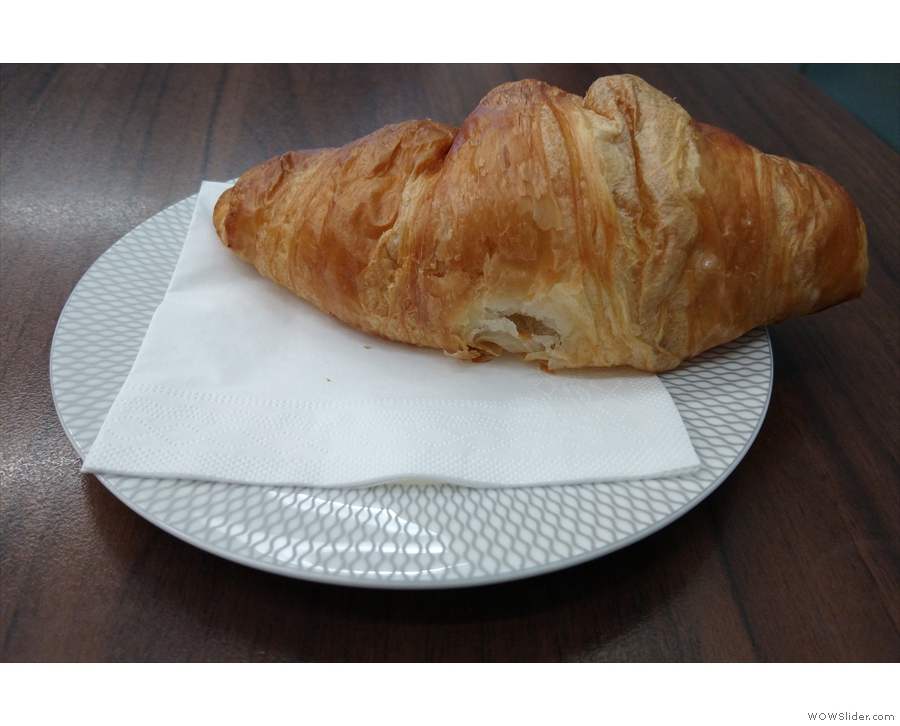 ... a croissant (I'd ordered a pain aux raisins, but they had run out).