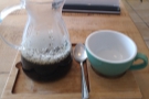 I paired this with the batch brew filter, which was served in a carafe with a cup on the side.