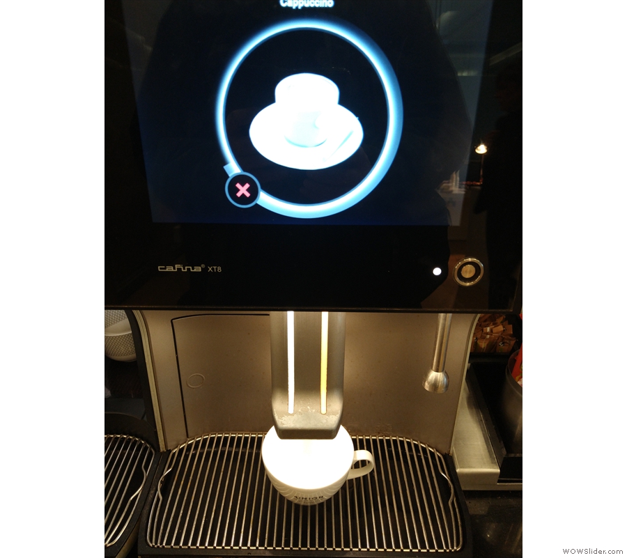 To business. The coffee machines are back to self-service...