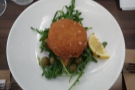 My fishcake. With hindsight, I should have ordered two!