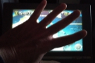 ... but it is small. This is the 'hand' test. If I really tried, I could block the whole screen!