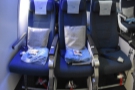 My aisle seat, 26H, in the front row of World Traveller, on the right-hand side of the plane.