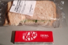 ... with a cucumber sandwich and a KitKat.
