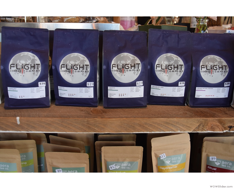 ... and bags of Flight Coffee Co. coffee on the top. You'll also find a limited supply from...