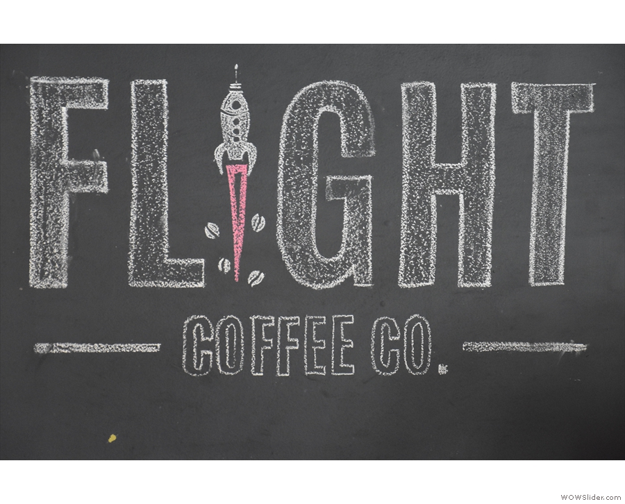 ... along with the Flight Coffee Co. logo. This one is quite bold...