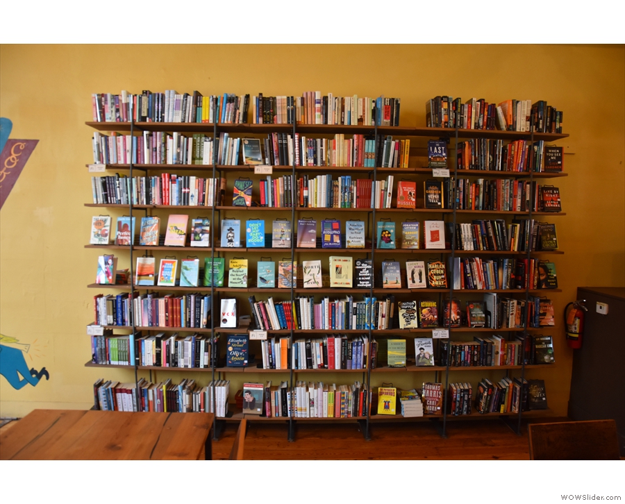I love all the bookshelves. And the books. It makes for such a colourful display!