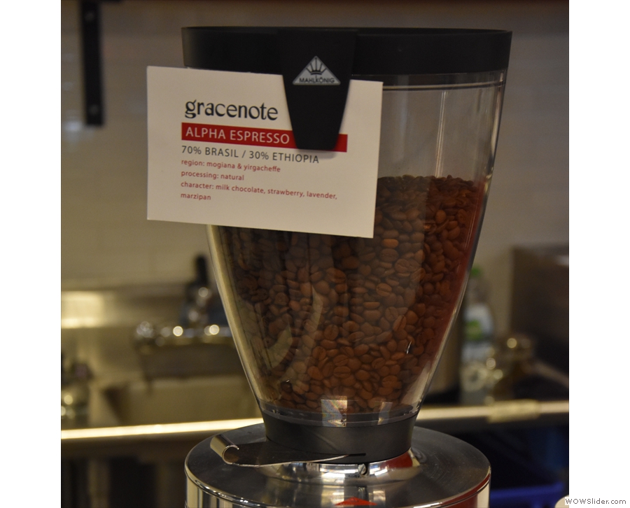 Gracenote uses its Alphia blend on espresso...