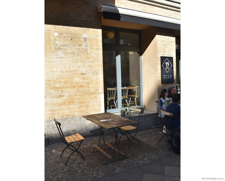 There's plenty of outside seating though. This is one of four tables in front of the...