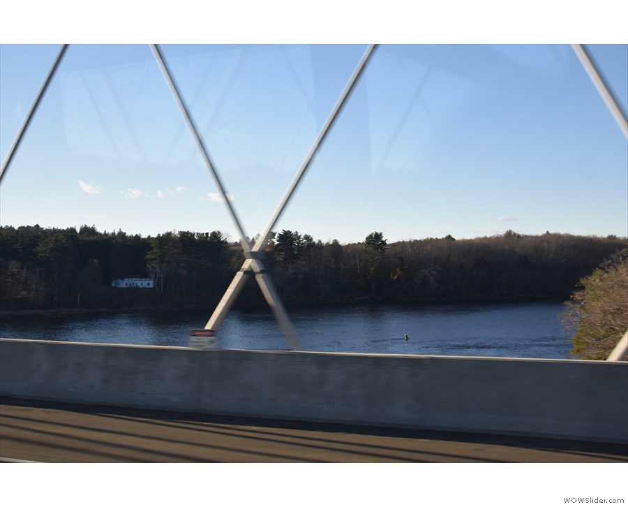The last big river crossing is the Merrimack, upstream of Newburyport in Massachusetts.
