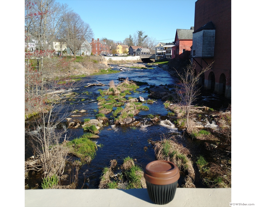 My coffee, by the way, couldn't resist getting in on the act. Here it is on the west branch...