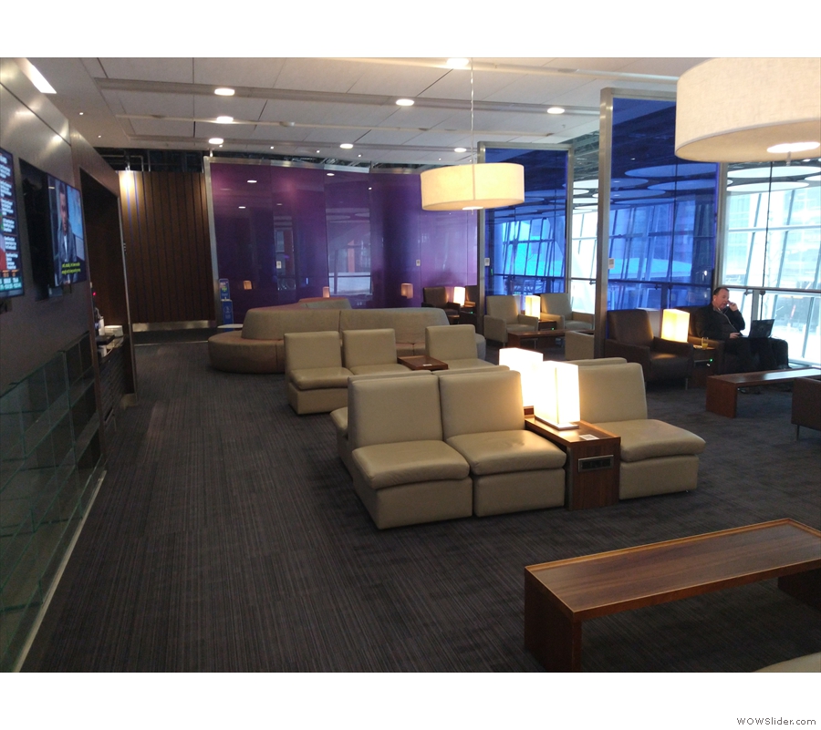 Meanwhile, off to the right is the lounge seating, which even has its own...