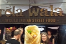 The only picture I got of my wrap. It was very busy and wraps aren't very photogenic and ... Okay, I admit it, I just ate it!