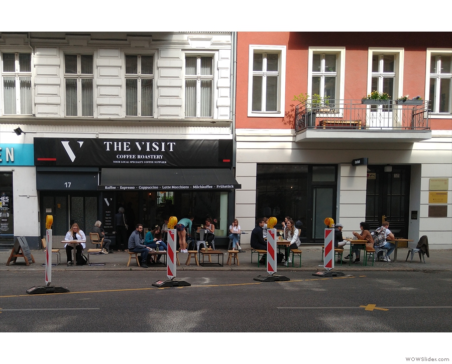 The Visit Coffee & Eatery on Nürnbergerstraße. Please excuse the roadworks!