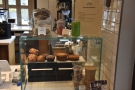 ... the pastries in a display case to the right...