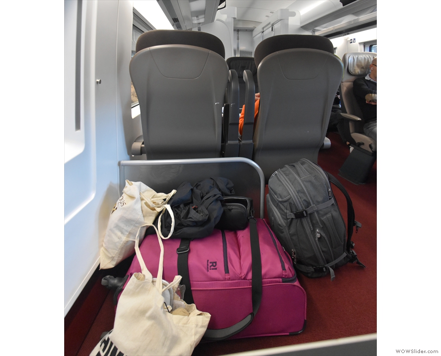 ... both companion seats were free. I cheekily used the wheelchair space for my luggage.