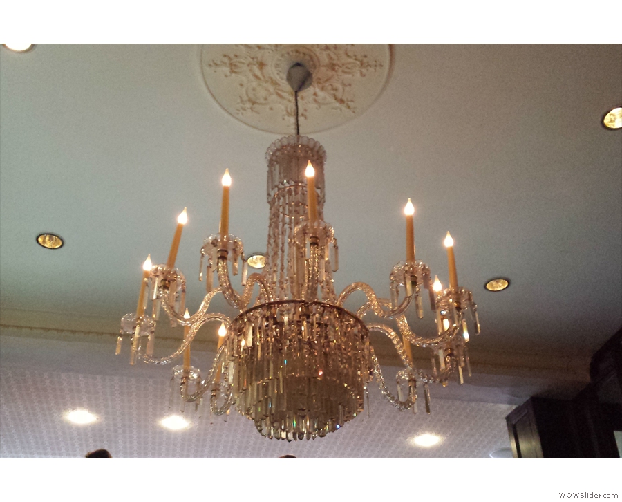 This chandelier is typical of the oppulence...