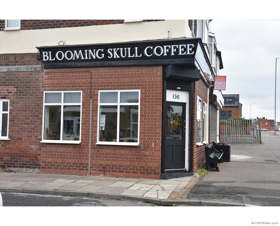 Back to Blooming Skull Coffee. It has a pleasing symmetry, with two windows on the...