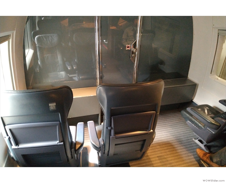 Each row of seats is slightly higher than the one in front, while right at the front, a glass...