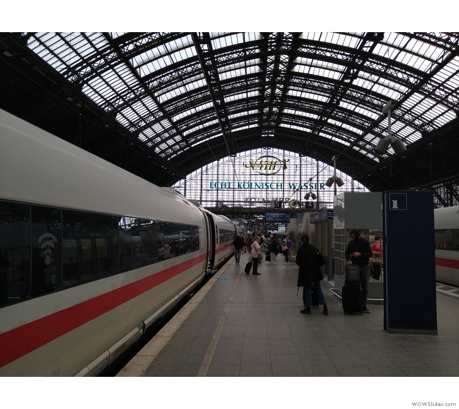 I'll leave you with this view along my ICE 3, the roof of Köln station soaring overhead.