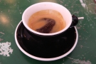 ... served as a double shot in an oversized cup (which seems to be standard in German).