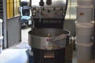 ... while behind the counter is the original 5 kg Diedrich roaster, still in use today.