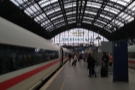 I'd just arrived from Brussels aboard an ICE 3 train. Check out that awesome station roof!