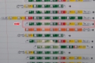 I've highlighted mine in red, which shows that first class is at the front...