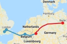 The third and final leg of my journey, from Köln to Berlin, the longest of the three.